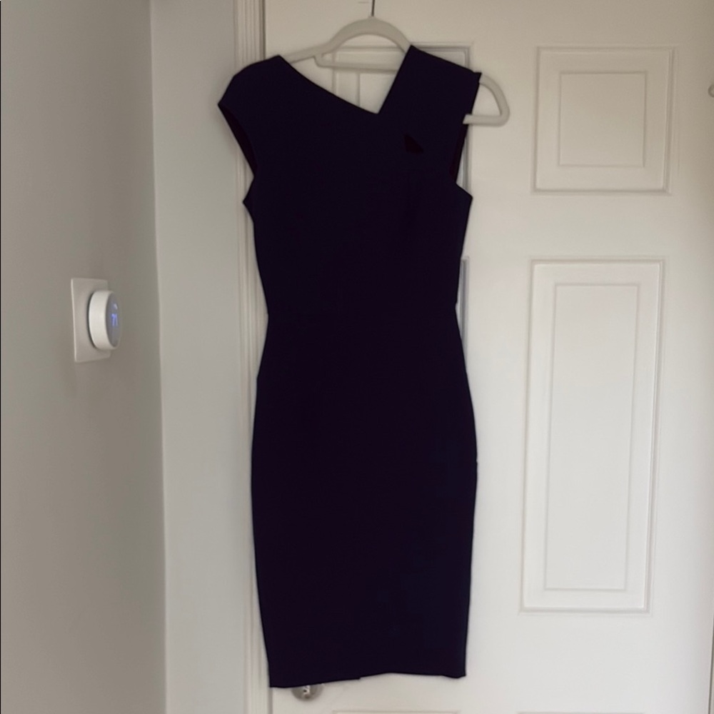 Roland Mouret Black Asymmetrical One Shoulder Cocktail Dress